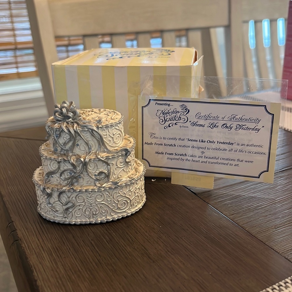 Made From Scratch Enesco Silver Anniversary Cake Seems Like Only Yesterday